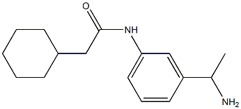 N-[3-(1-aminoethyl)phenyl]-2-cyclohexylacetamide Struktur