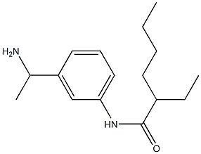 N-[3-(1-aminoethyl)phenyl]-2-ethylhexanamide Struktur