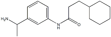 N-[3-(1-aminoethyl)phenyl]-3-cyclohexylpropanamide Struktur
