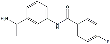 N-[3-(1-aminoethyl)phenyl]-4-fluorobenzamide Struktur