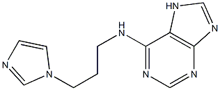 N-[3-(1H-imidazol-1-yl)propyl]-7H-purin-6-amine 化学構造式