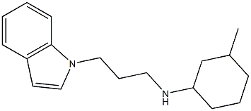 N-[3-(1H-indol-1-yl)propyl]-3-methylcyclohexan-1-amine,,结构式