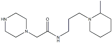 N-[3-(2-methylpiperidin-1-yl)propyl]-2-(piperazin-1-yl)acetamide,,结构式