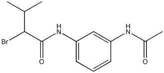 N-[3-(acetylamino)phenyl]-2-bromo-3-methylbutanamide,,结构式