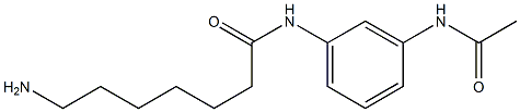 N-[3-(acetylamino)phenyl]-7-aminoheptanamide Structure