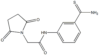 N-[3-(aminocarbonothioyl)phenyl]-2-(2,5-dioxopyrrolidin-1-yl)acetamide Structure