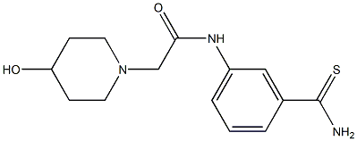N-[3-(aminocarbonothioyl)phenyl]-2-(4-hydroxypiperidin-1-yl)acetamide
