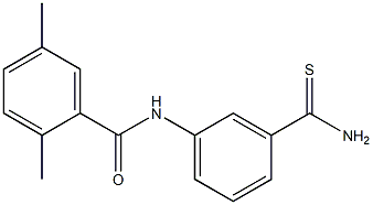 N-[3-(aminocarbonothioyl)phenyl]-2,5-dimethylbenzamide 化学構造式