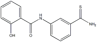 N-[3-(aminocarbonothioyl)phenyl]-2-hydroxybenzamide 结构式