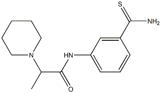 N-[3-(aminocarbonothioyl)phenyl]-2-piperidin-1-ylpropanamide,,结构式
