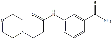 N-[3-(aminocarbonothioyl)phenyl]-3-morpholin-4-ylpropanamide Structure