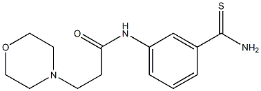 N-[3-(aminocarbonothioyl)phenyl]-3-morpholin-4-ylpropanamide Struktur