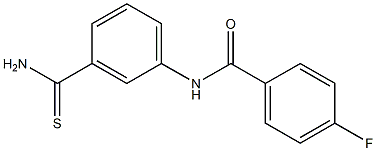 N-[3-(aminocarbonothioyl)phenyl]-4-fluorobenzamide Struktur