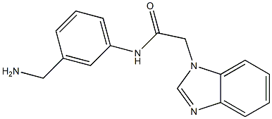 N-[3-(aminomethyl)phenyl]-2-(1H-benzimidazol-1-yl)acetamide Structure