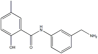 N-[3-(aminomethyl)phenyl]-2-hydroxy-5-methylbenzamide Struktur