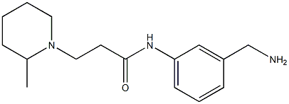 N-[3-(aminomethyl)phenyl]-3-(2-methylpiperidin-1-yl)propanamide 结构式
