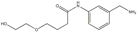 N-[3-(aminomethyl)phenyl]-4-(2-hydroxyethoxy)butanamide 化学構造式