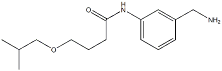 N-[3-(aminomethyl)phenyl]-4-(2-methylpropoxy)butanamide Structure