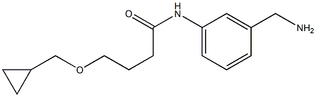 N-[3-(aminomethyl)phenyl]-4-(cyclopropylmethoxy)butanamide Structure