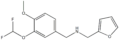 N-[3-(difluoromethoxy)-4-methoxybenzyl]-N-(2-furylmethyl)amine Structure