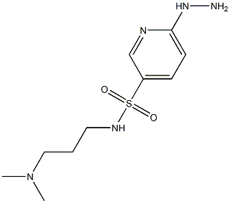 N-[3-(dimethylamino)propyl]-6-hydrazinylpyridine-3-sulfonamide Struktur