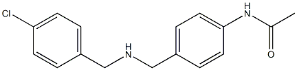 N-[4-({[(4-chlorophenyl)methyl]amino}methyl)phenyl]acetamide,,结构式