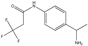 N-[4-(1-aminoethyl)phenyl]-3,3,3-trifluoropropanamide Struktur