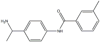 N-[4-(1-aminoethyl)phenyl]-3-methylbenzamide 化学構造式