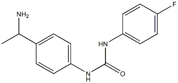 N-[4-(1-aminoethyl)phenyl]-N'-(4-fluorophenyl)urea Struktur