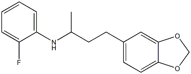 N-[4-(2H-1,3-benzodioxol-5-yl)butan-2-yl]-2-fluoroaniline,,结构式