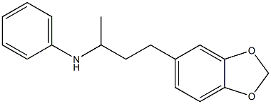 N-[4-(2H-1,3-benzodioxol-5-yl)butan-2-yl]aniline 化学構造式