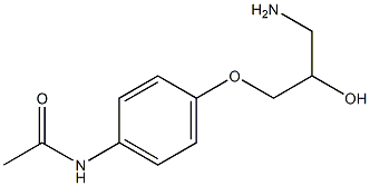 N-[4-(3-amino-2-hydroxypropoxy)phenyl]acetamide 化学構造式