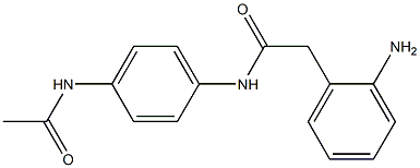 N-[4-(acetylamino)phenyl]-2-(2-aminophenyl)acetamide Struktur