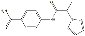 N-[4-(aminocarbonothioyl)phenyl]-2-(1H-pyrazol-1-yl)propanamide|