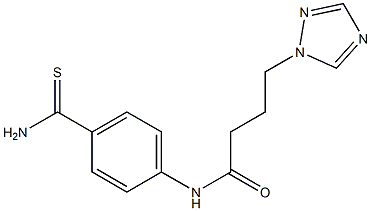 N-[4-(aminocarbonothioyl)phenyl]-4-(1H-1,2,4-triazol-1-yl)butanamide Structure