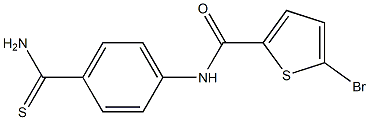 N-[4-(aminocarbonothioyl)phenyl]-5-bromothiophene-2-carboxamide Structure