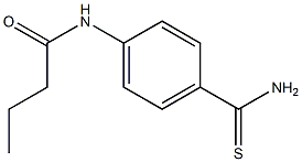 N-[4-(aminocarbonothioyl)phenyl]butanamide 化学構造式
