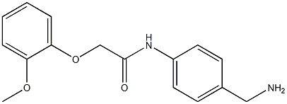 N-[4-(aminomethyl)phenyl]-2-(2-methoxyphenoxy)acetamide Struktur