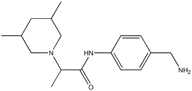 N-[4-(aminomethyl)phenyl]-2-(3,5-dimethylpiperidin-1-yl)propanamide Structure