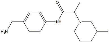 N-[4-(aminomethyl)phenyl]-2-(3-methylpiperidin-1-yl)propanamide Struktur