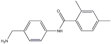 N-[4-(aminomethyl)phenyl]-2,4-dimethylbenzamide Struktur