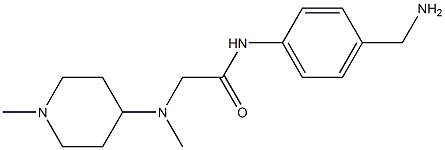 N-[4-(aminomethyl)phenyl]-2-[methyl(1-methylpiperidin-4-yl)amino]acetamide|