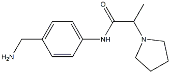 N-[4-(aminomethyl)phenyl]-2-pyrrolidin-1-ylpropanamide,,结构式