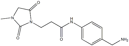 N-[4-(aminomethyl)phenyl]-3-(3-methyl-2,5-dioxoimidazolidin-1-yl)propanamide,,结构式