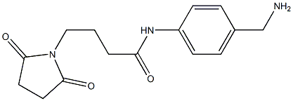 N-[4-(aminomethyl)phenyl]-4-(2,5-dioxopyrrolidin-1-yl)butanamide Struktur