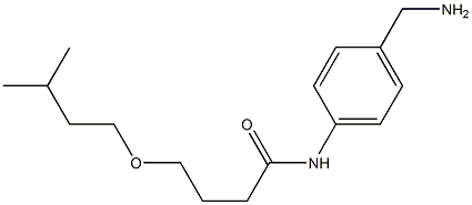 N-[4-(aminomethyl)phenyl]-4-(3-methylbutoxy)butanamide,,结构式