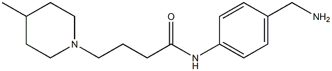 N-[4-(aminomethyl)phenyl]-4-(4-methylpiperidin-1-yl)butanamide Structure