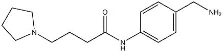 N-[4-(aminomethyl)phenyl]-4-pyrrolidin-1-ylbutanamide 化学構造式