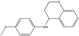 N-[4-(methylsulfanyl)phenyl]-3,4-dihydro-2H-1-benzothiopyran-4-amine 结构式