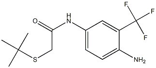 N-[4-amino-3-(trifluoromethyl)phenyl]-2-(tert-butylsulfanyl)acetamide Struktur